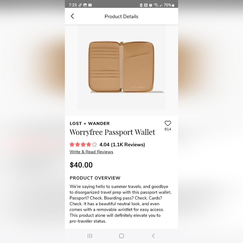 NIP  Lost & Wonder Passport Wallet
